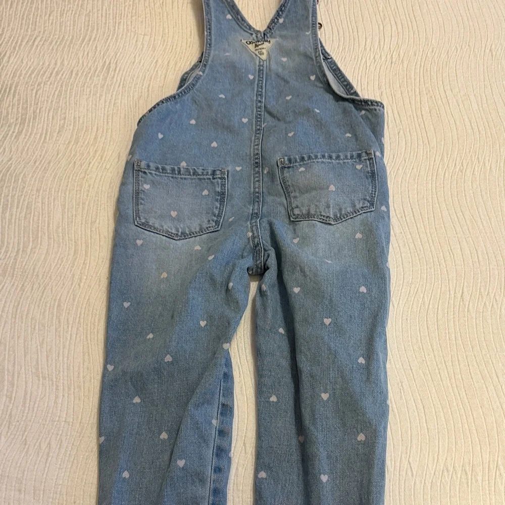 OshKosh B'gosh Light Blue Denim‎ Heart Overalls